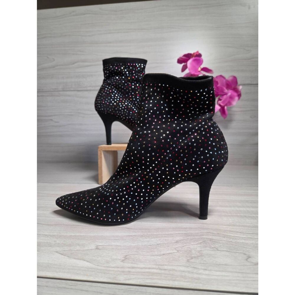 ​INC International Concepts Bray3 Rhinestone Sock Booties - Size 8M